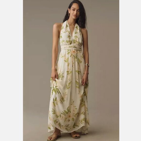 Farm Rio Anthropologie S NWT V-Neck Floral Chiffon Maxi Halter Dress New Small - www.disolcolor.com Farm Rio Anthropologie S NWT V-Neck Floral Chiffon Maxi Halter Dress New Small - www.disolcolor.com